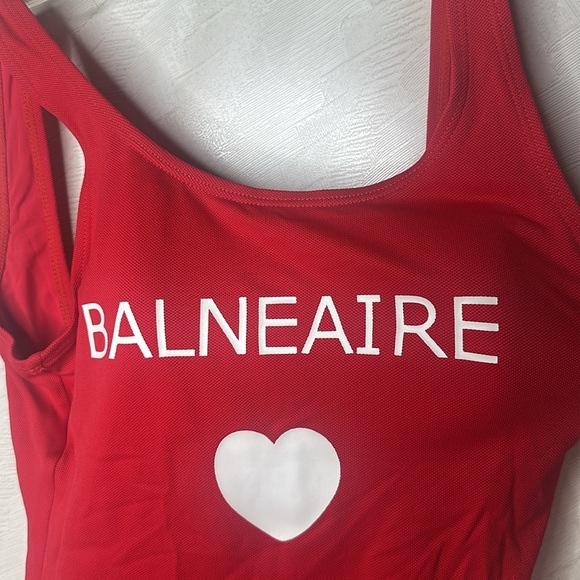 🆕 BALNEAIRE Red Heart Icon Series One-piece Swimsuit size Large / 8 - Picture 5 of 10